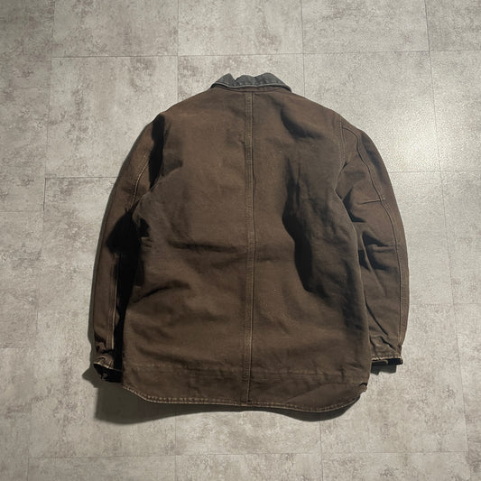 2000s Brown Carhartt Santa Fe & Traditional Jacket, Duck XL, Made with USA Fabric