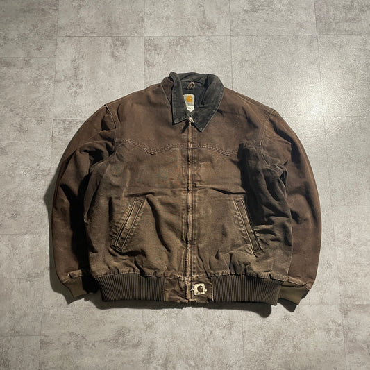 2000s Mexico Brown Carhartt Santa Fe Jacket, Duck, XXL (2L), Made with USA Fabric