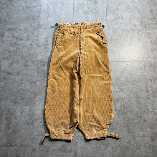 50s-60s Farmers Wide Ribbed Corduroy, Brown, W31