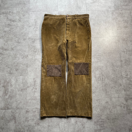 60s Farmers Wide Ribbed Corduroy, Brown, W37