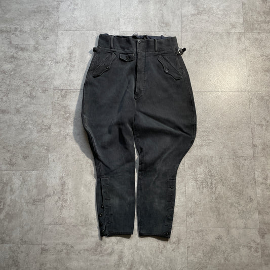 50s-60s Jodhpurs, Fine Ribbed Corduroy, Black,  W29