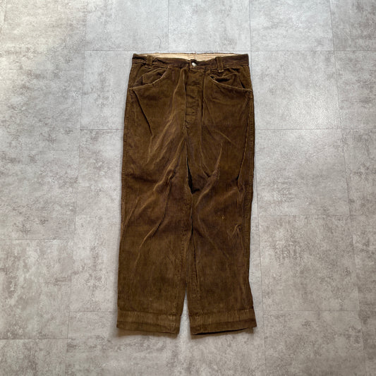 60s Farmers Fine Ribbed Corduroy Brown ,W32