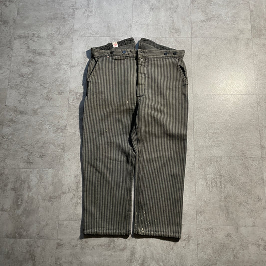 50s-60s La Bourree Farmer's Cotton Piqué Gray ,W37