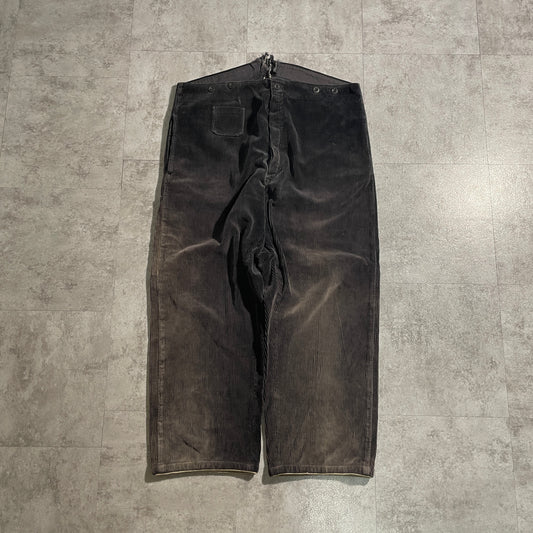 60s- Farmers Fine Ribbed Corduroy Black ,W37