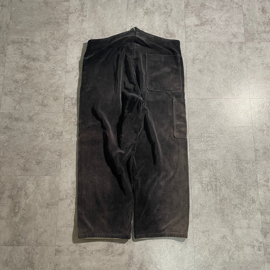 60s- Farmers Fine Ribbed Corduroy Black ,W37