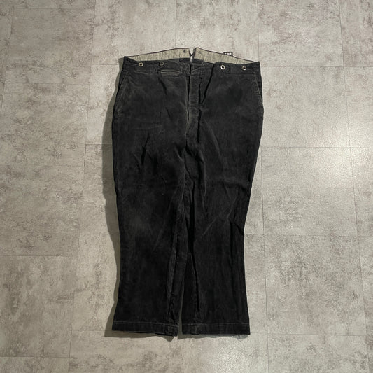 30s-40s Farmers Fine Ribbed Corduroy Black W37