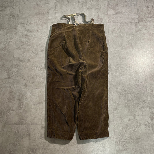 30s-40s Farmers Wide Ribbed Corduroy, Dark Brown ,W41