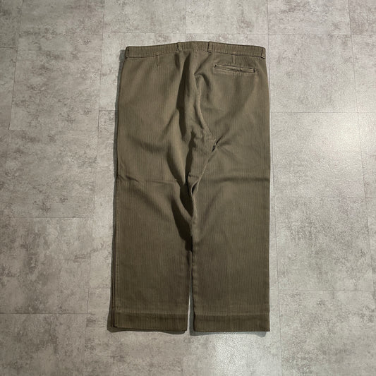 50s-60s Farmers Cotton Pique Brown W40