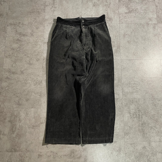 50s-60s Le Vetement De Force Farmers Wide Ribbed Corduroy in Black ,W34