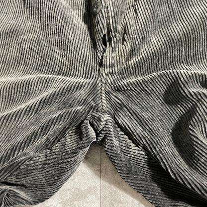 50s-60s Le Vetement De Force Farmers Wide Ribbed Corduroy in Black ,W34