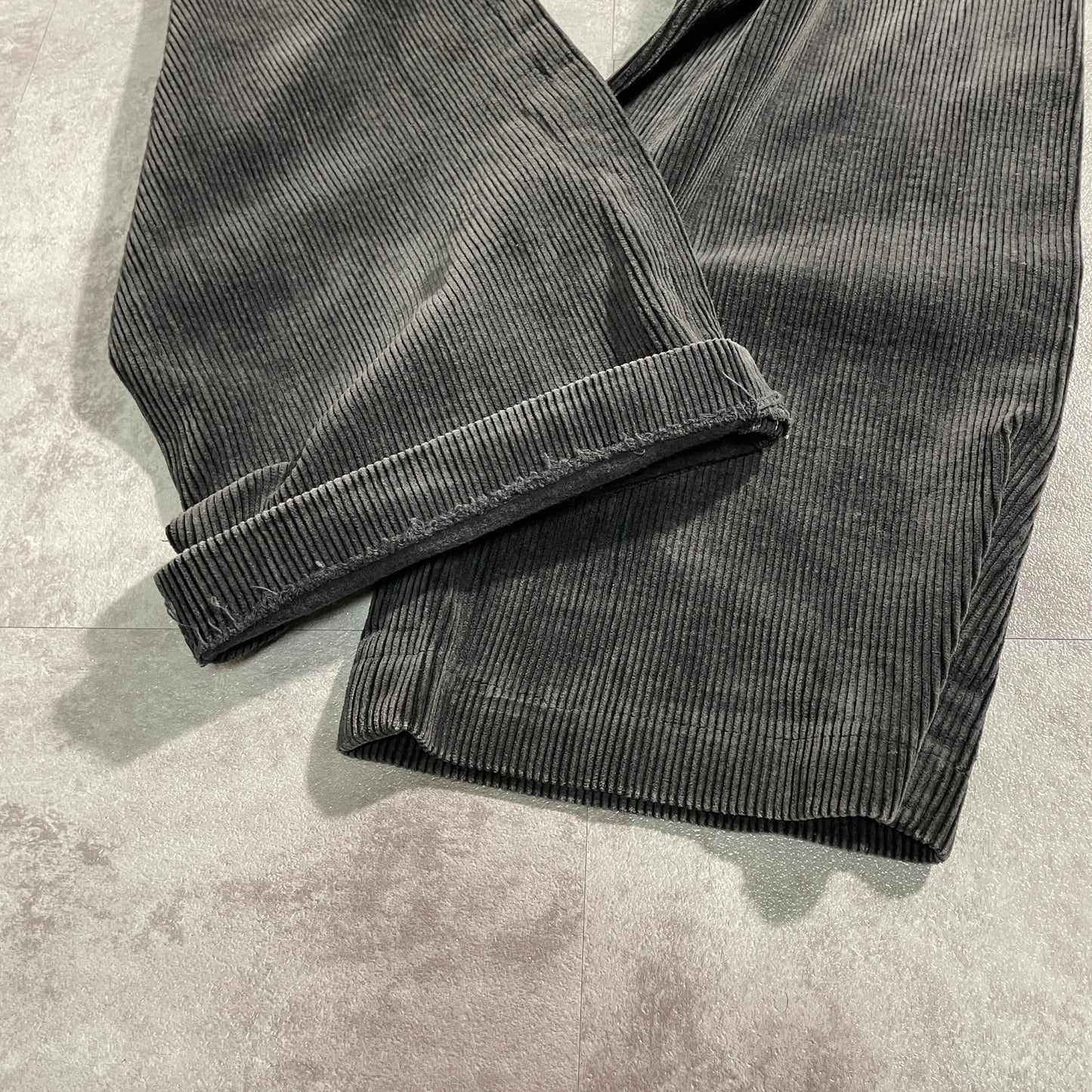 50s-60s Le Vetement De Force Farmers Wide Ribbed Corduroy in Black ,W34