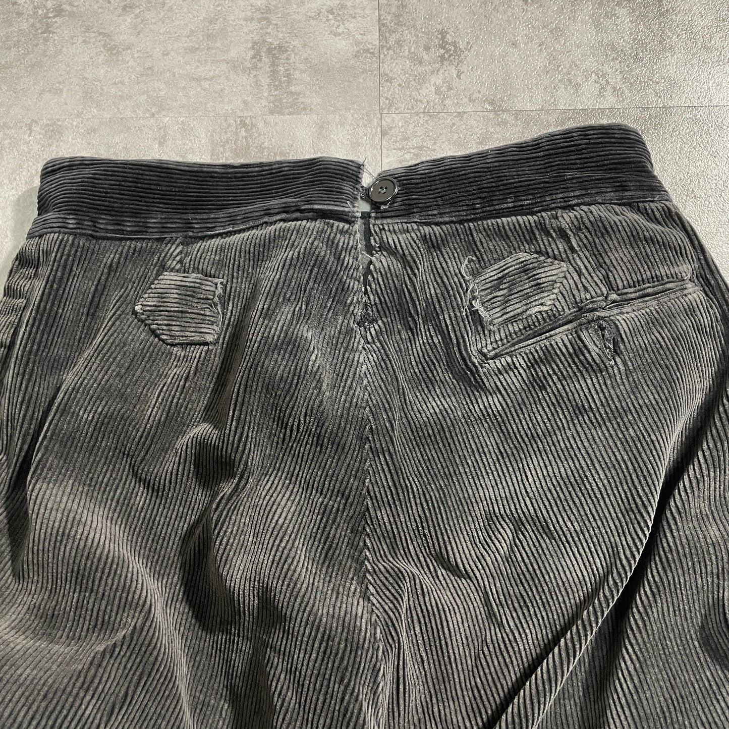 50s-60s Le Vetement De Force Farmers Wide Ribbed Corduroy in Black ,W34