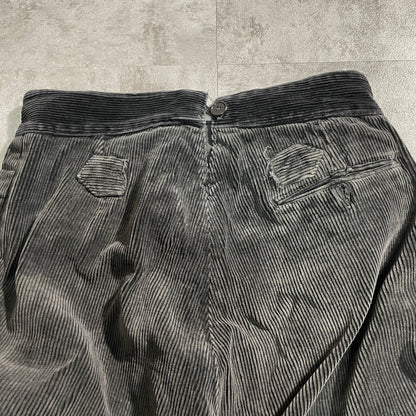 50s-60s Le Vetement De Force Farmers Wide Ribbed Corduroy in Black ,W34