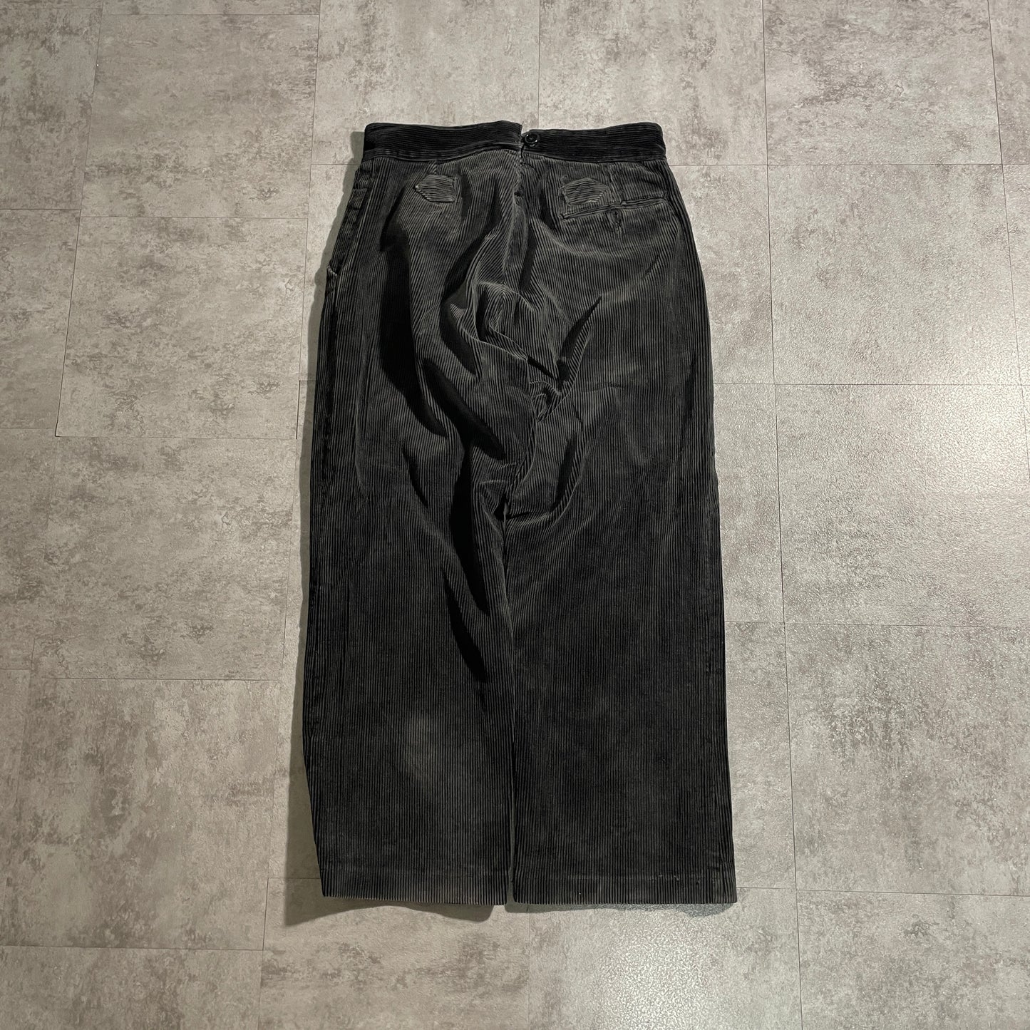 50s-60s Le Vetement De Force Farmers Wide Ribbed Corduroy in Black ,W34