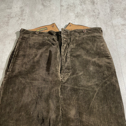 50s SUPER-TEBMOC Farmers' Wide Ribbed Corduroy, Dark Brown, W32