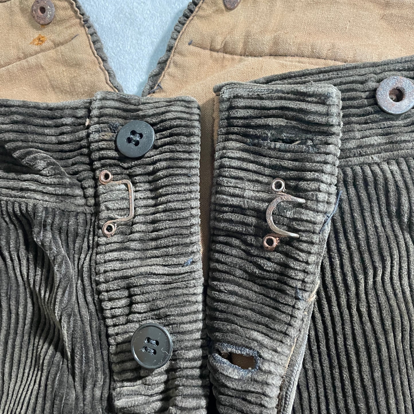 50s SUPER-TEBMOC Farmers' Wide Ribbed Corduroy, Dark Brown, W32