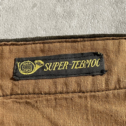 50s SUPER-TEBMOC Farmers' Wide Ribbed Corduroy, Dark Brown, W32