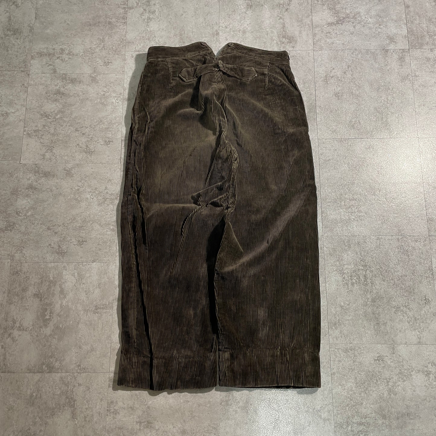 50s SUPER-TEBMOC Farmers' Wide Ribbed Corduroy, Dark Brown, W32