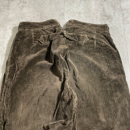 50s SUPER-TEBMOC Farmers' Wide Ribbed Corduroy, Dark Brown, W32