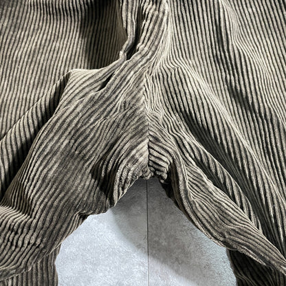 50s SUPER-TEBMOC Farmers' Wide Ribbed Corduroy, Dark Brown, W32