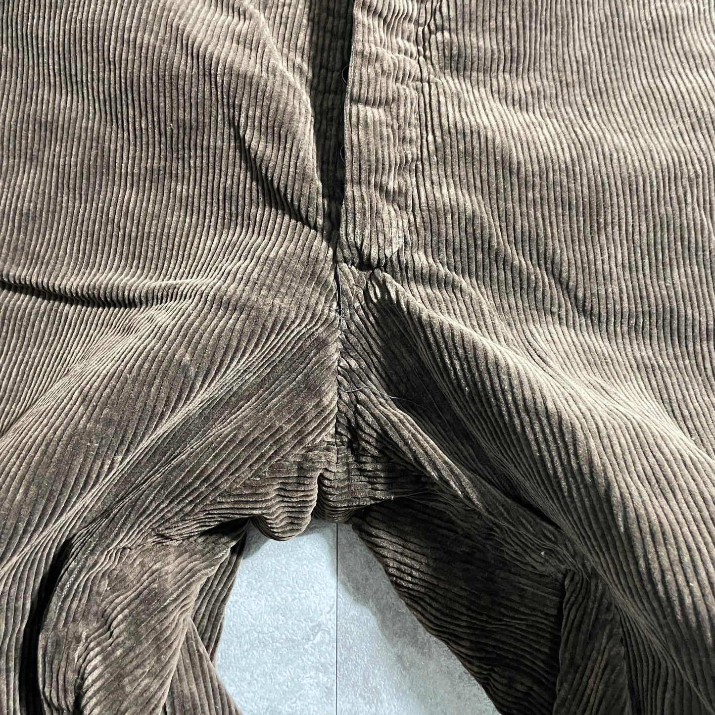 40s-50s Farmers Wide Ribbed Corduroy Dark Brown ,W39