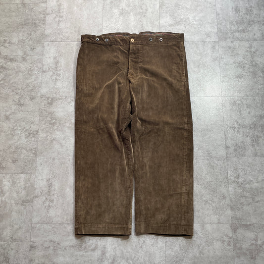 40s Farmers Fine Ribbed Corduroy Dark Brown W43