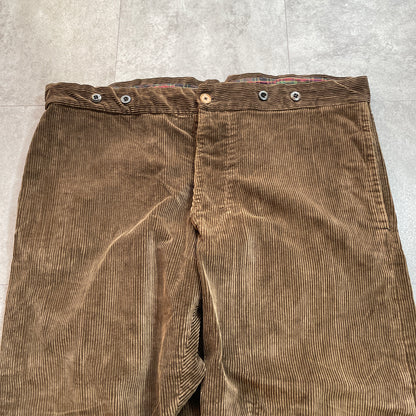 40s Farmers Fine Ribbed Corduroy Dark Brown W43