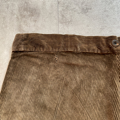 40s Farmers Fine Ribbed Corduroy Dark Brown W43