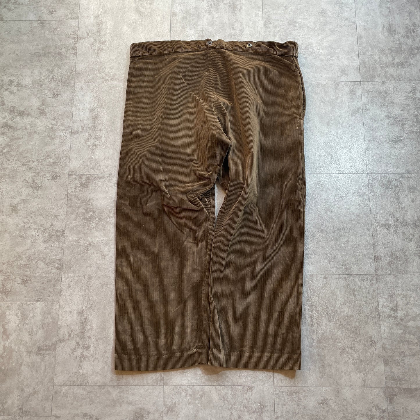 40s Farmers Fine Ribbed Corduroy Dark Brown W43