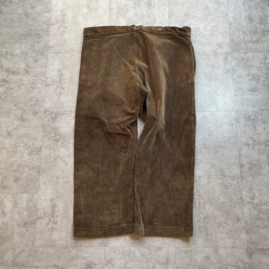 40s Farmers Fine Ribbed Corduroy Dark Brown W43