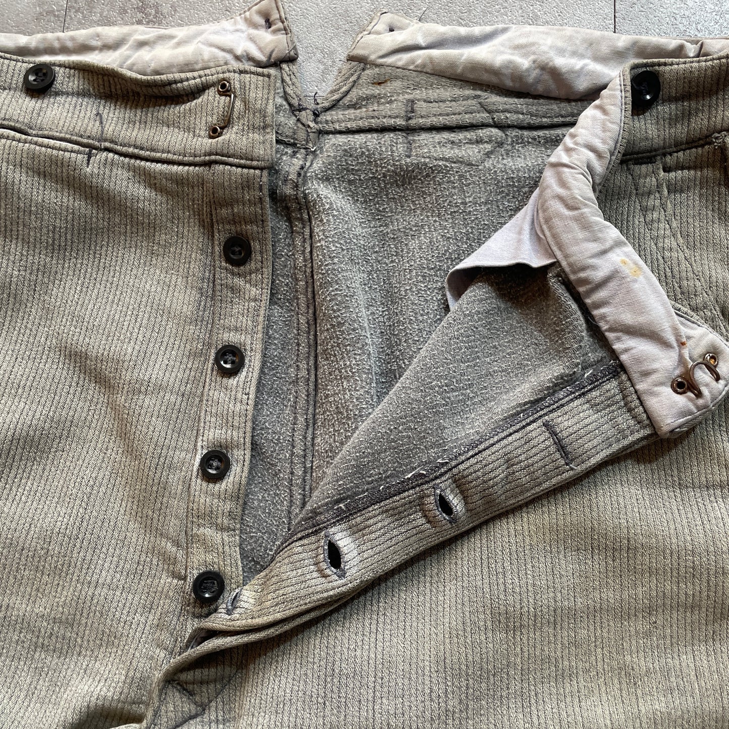 50s Farmers Cotton Piqué Gray ,W39