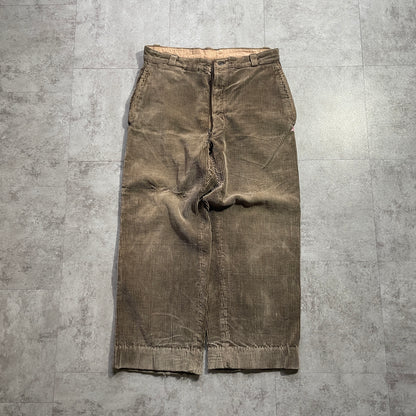 40s-50s RL Farmers Wide Ribbed Corduroy, Brown, W34
