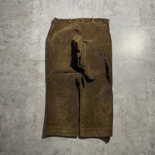 50s-60s Farmers Fine Ribbed Corduroy, Brown ,W35