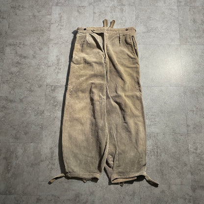 50s E.Kaiser Farmers Wide Ribbed Corduroy, Brown, W34
