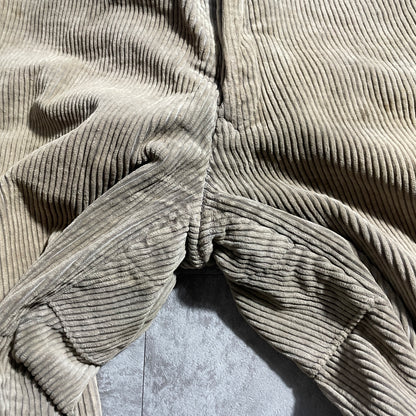 50s E.Kaiser Farmers Wide Ribbed Corduroy, Brown, W34