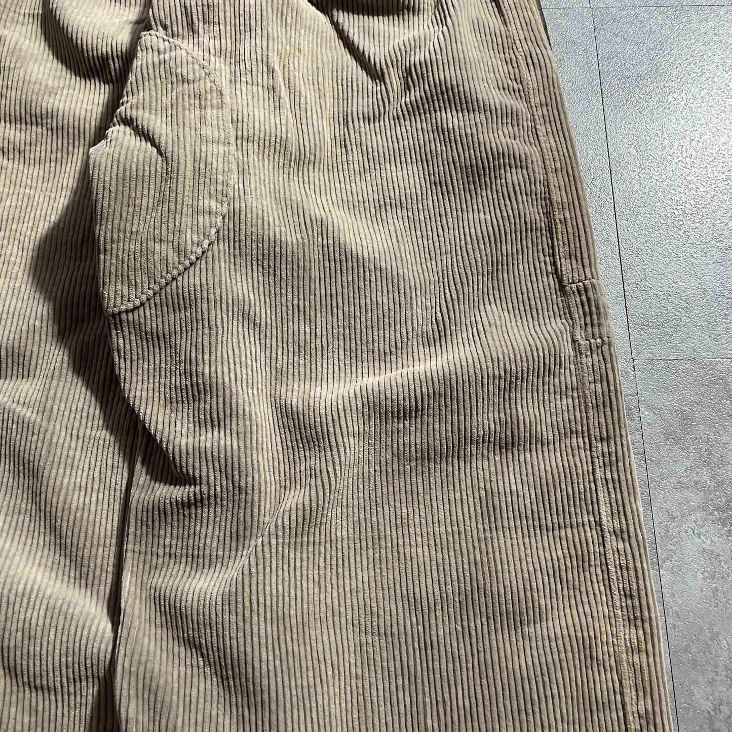 50s E.Kaiser Farmers Wide Ribbed Corduroy, Brown, W34