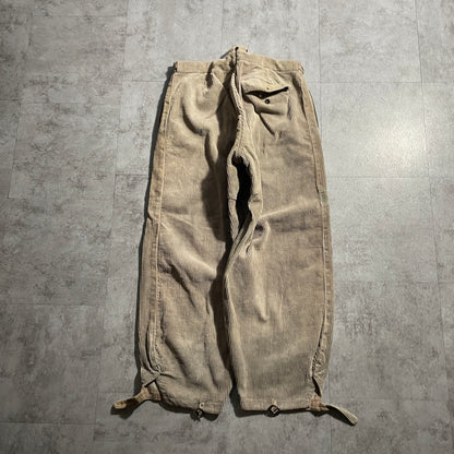 50s E.Kaiser Farmers Wide Ribbed Corduroy, Brown, W34