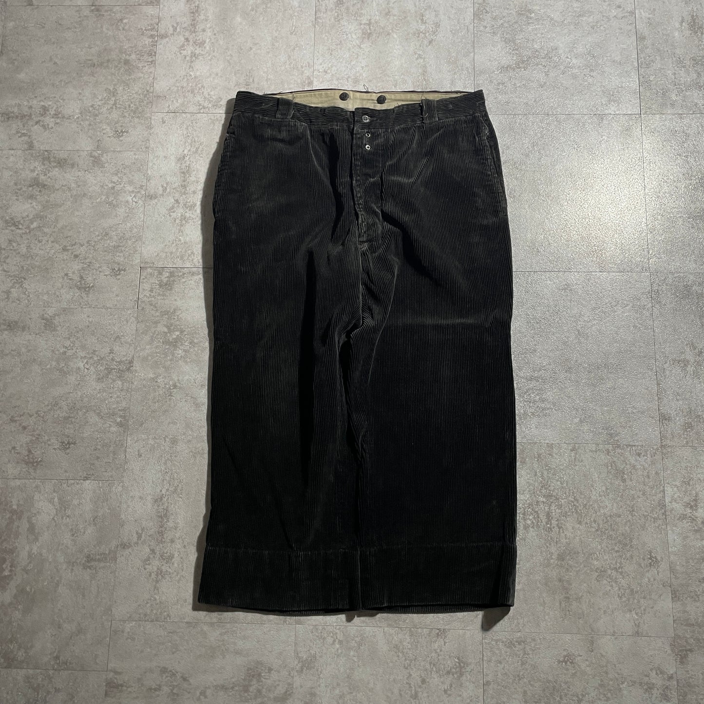 50s-60s VETVOR Farmers Fine Ribbed Corduroy Black ,W36