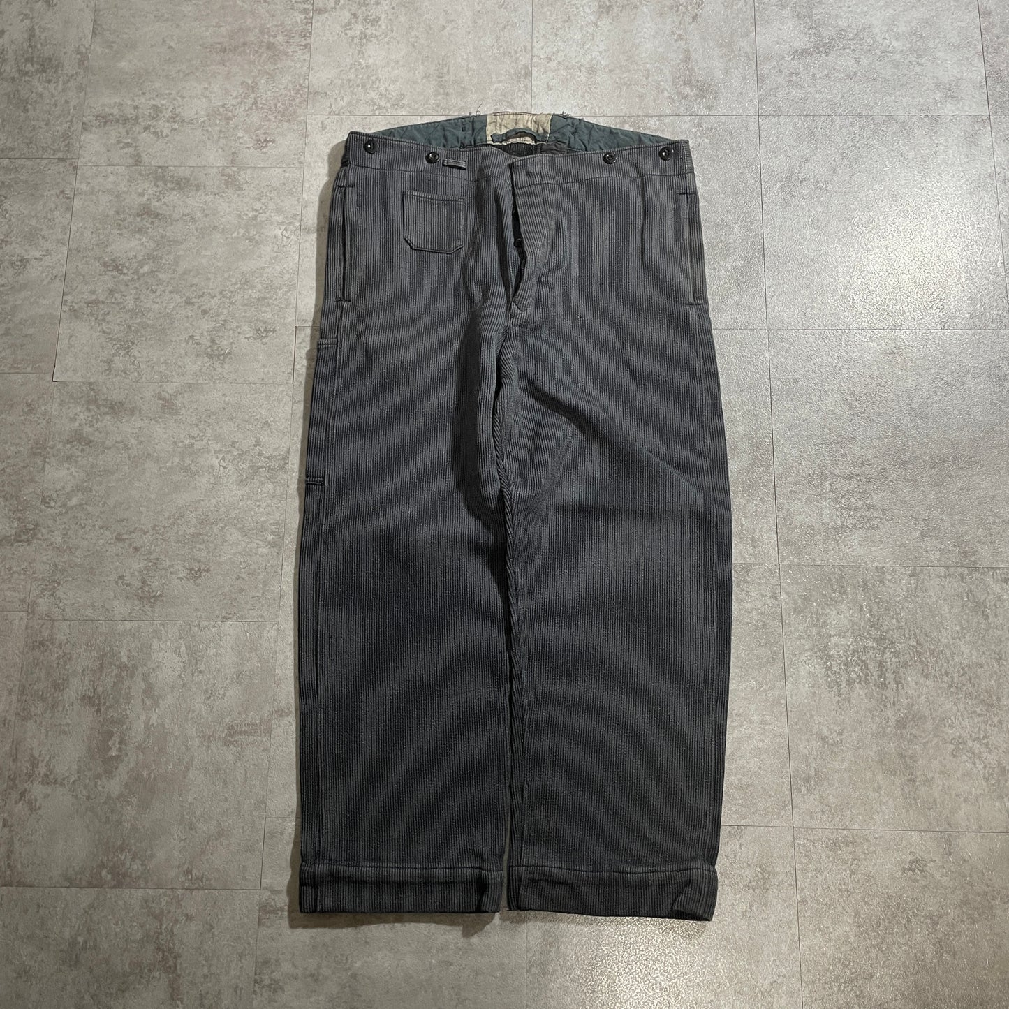 40s-50s Farmers Cotton Pique Gray W39