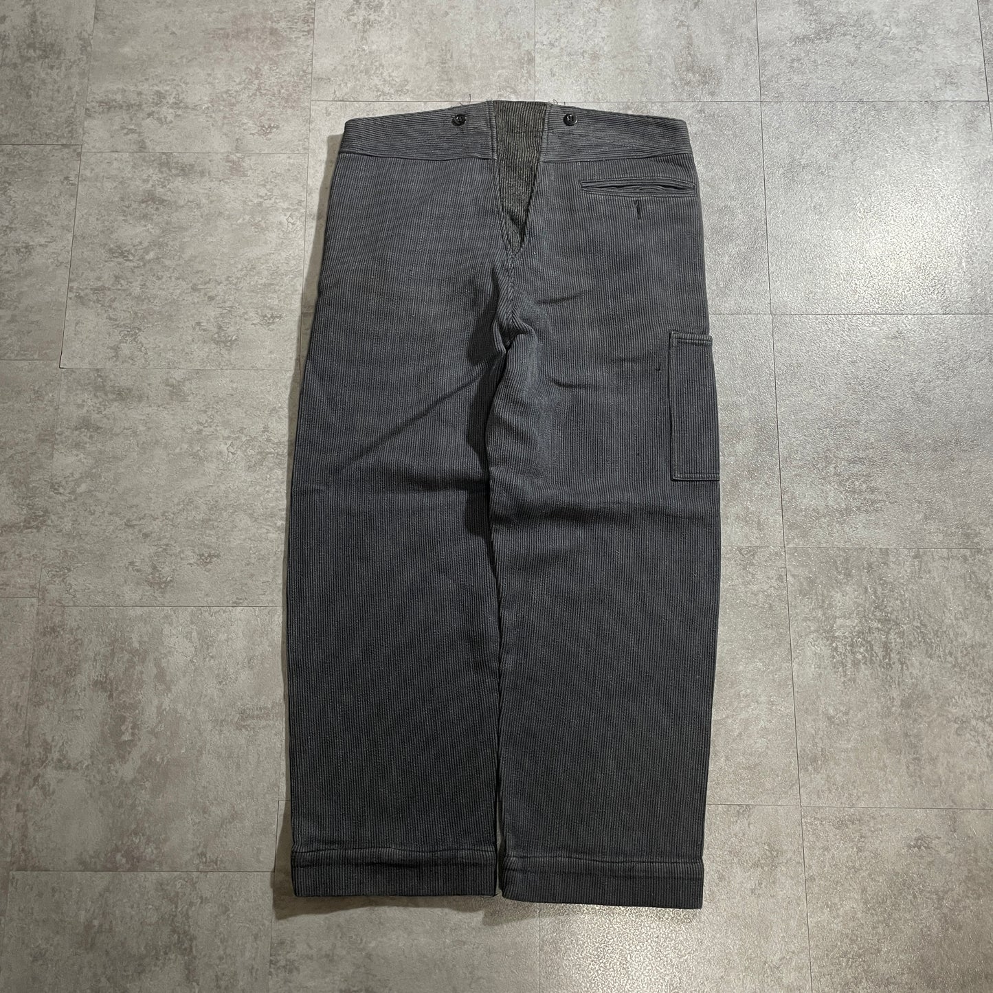 40s-50s Farmers Cotton Pique Gray W39