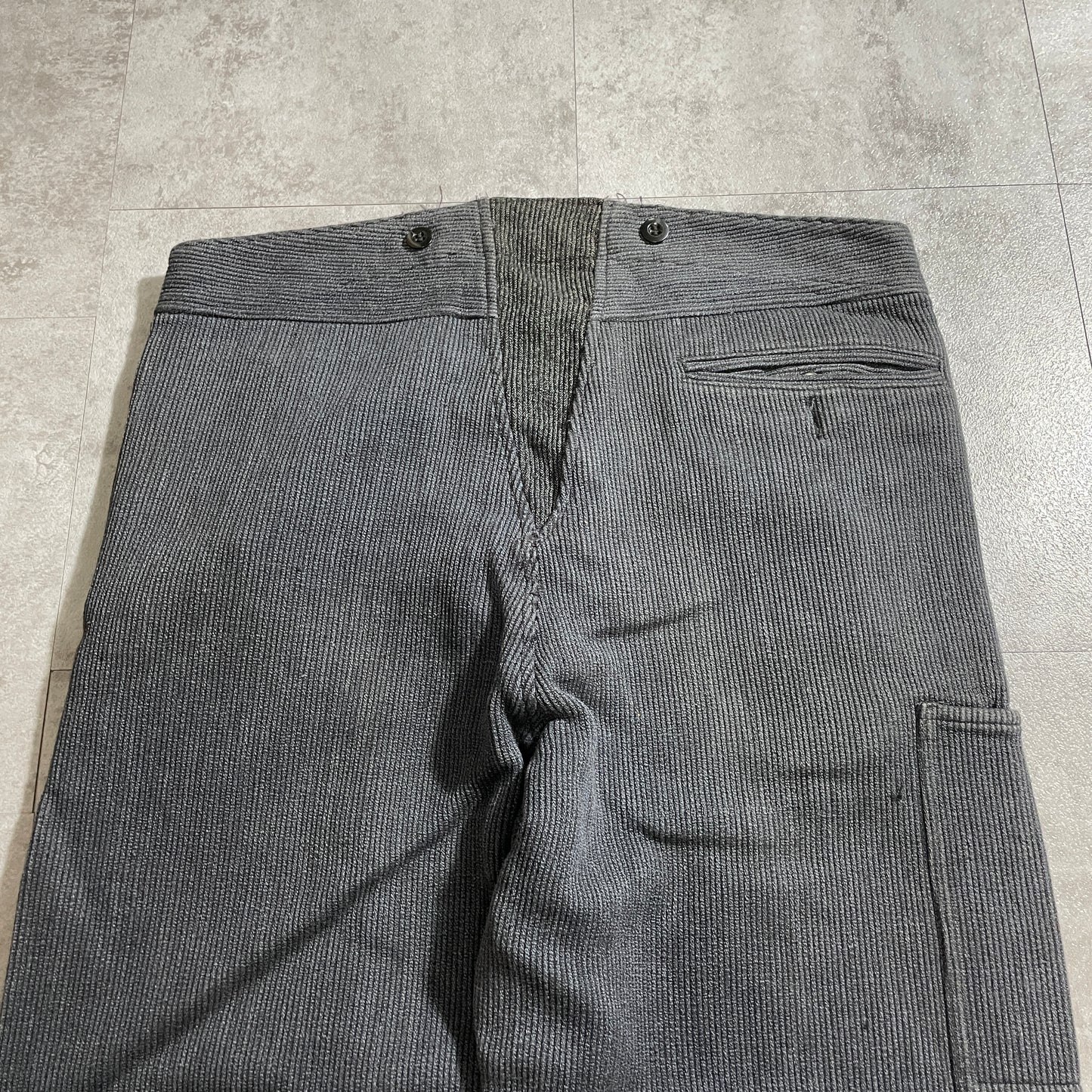 40s-50s Farmers Cotton Pique Gray W39