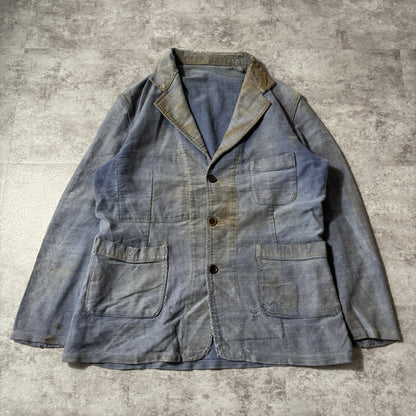 30s LE GLADIATEUR Embroidered Tag Moleskin French Work Jacket