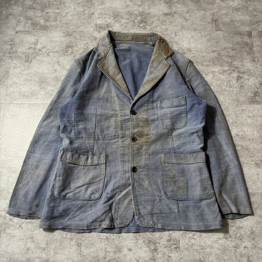 30s LE GLADIATEUR Embroidered Tag Moleskin French Work Jacket