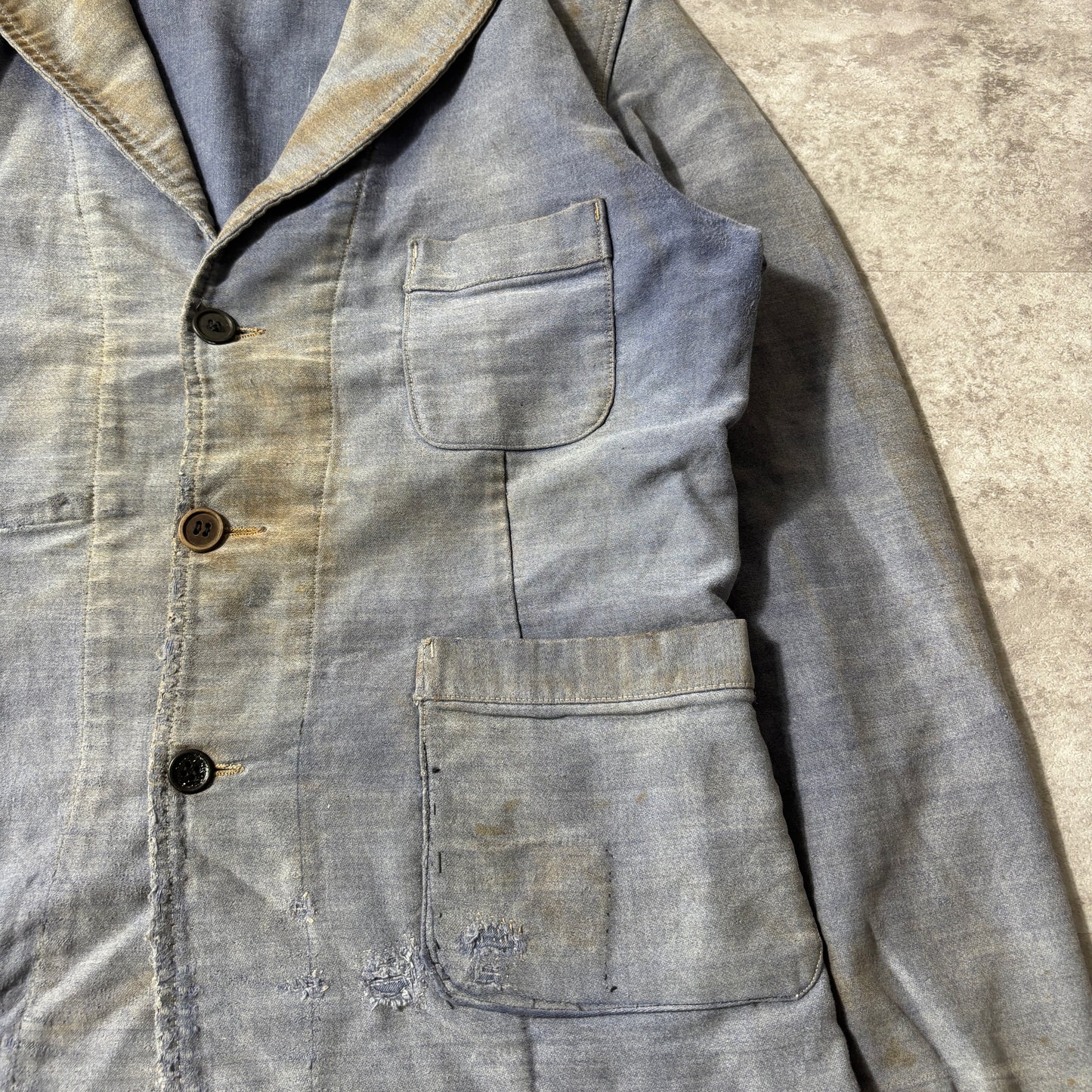 30s LE GLADIATEUR Embroidered Tag Moleskin French Work Jacket