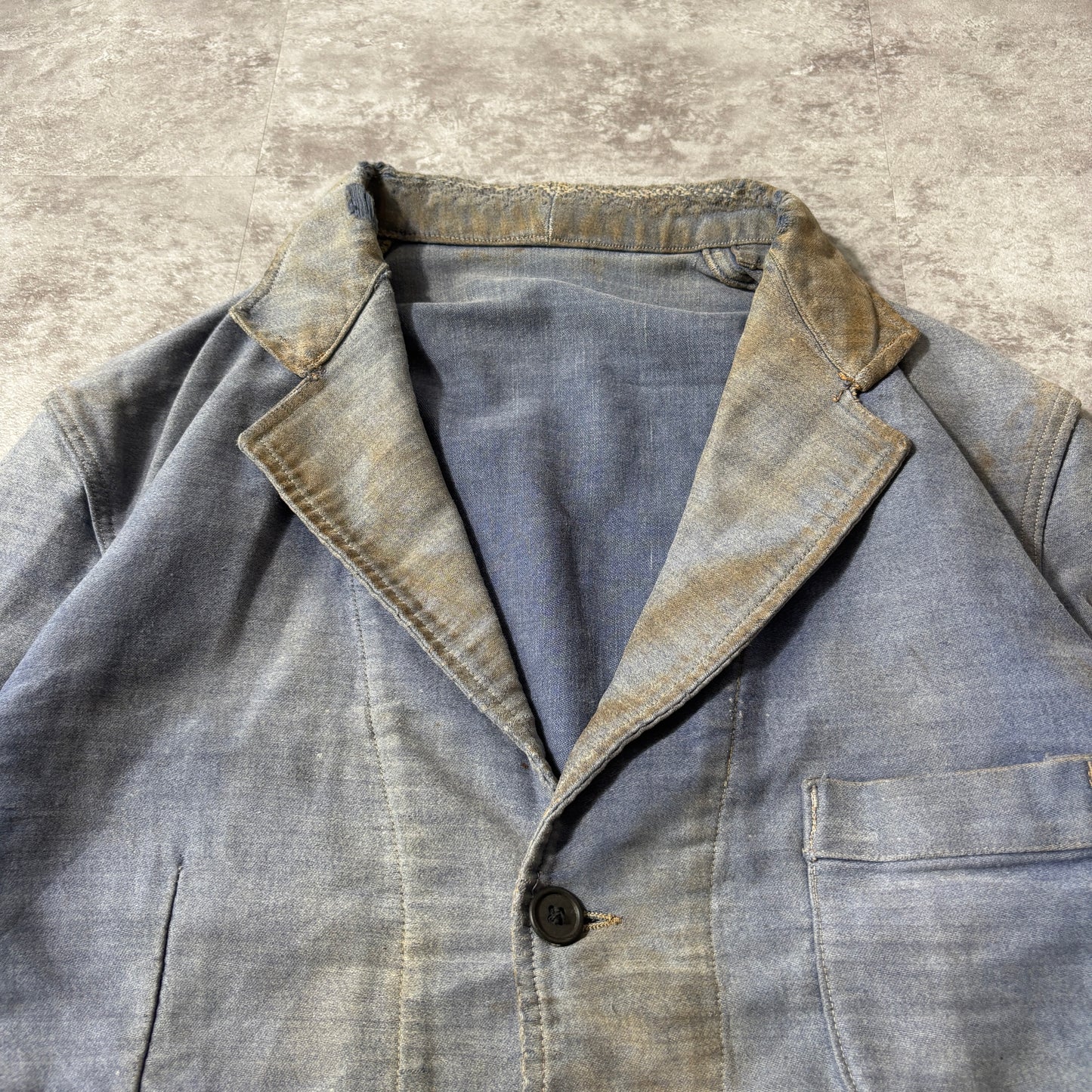 30s LE GLADIATEUR Embroidered Tag Moleskin French Work Jacket