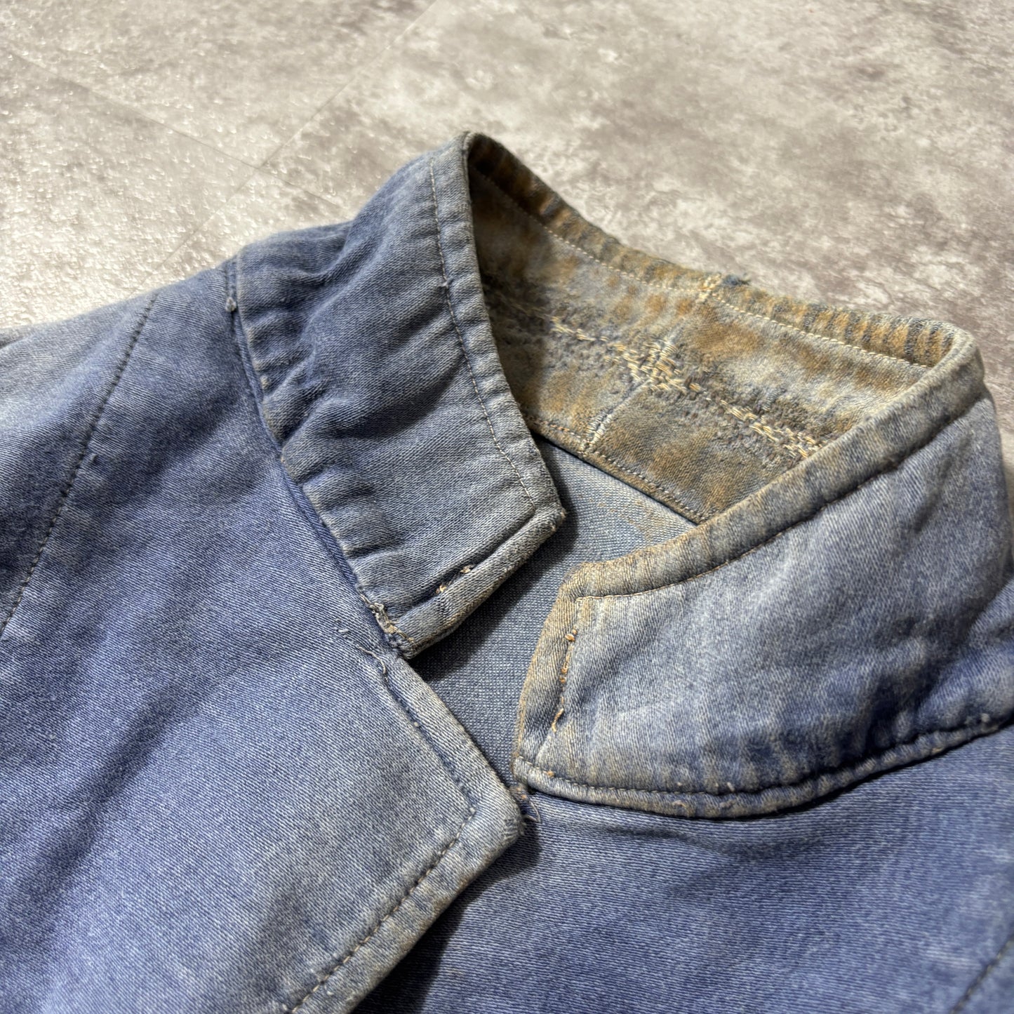 30s LE GLADIATEUR Embroidered Tag Moleskin French Work Jacket