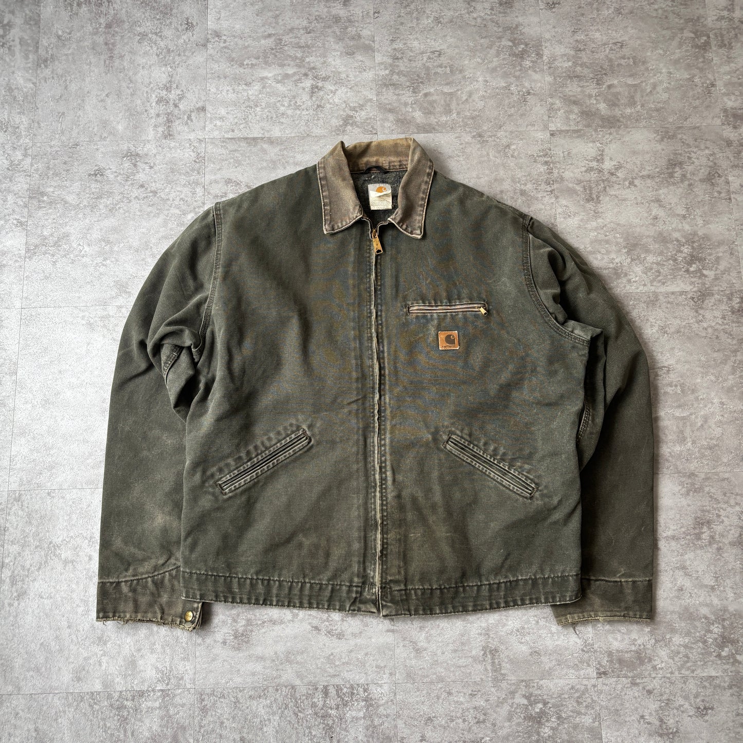00s USA製 モスグリーン カーハート デトロイトジャケット ダック