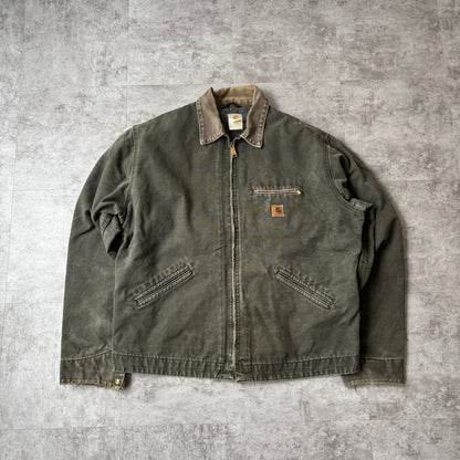 00s USA製 モスグリーン カーハート デトロイトジャケット ダック