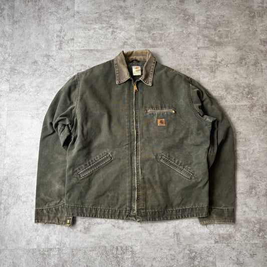 00s USA製 モスグリーン カーハート デトロイトジャケット ダック