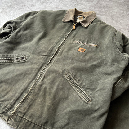 00s USA製 モスグリーン カーハート デトロイトジャケット ダック